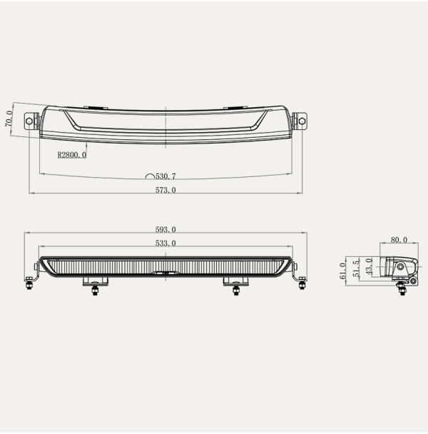 OZZ Xb1 P20 20" Led Bar-Gündüz Ledli